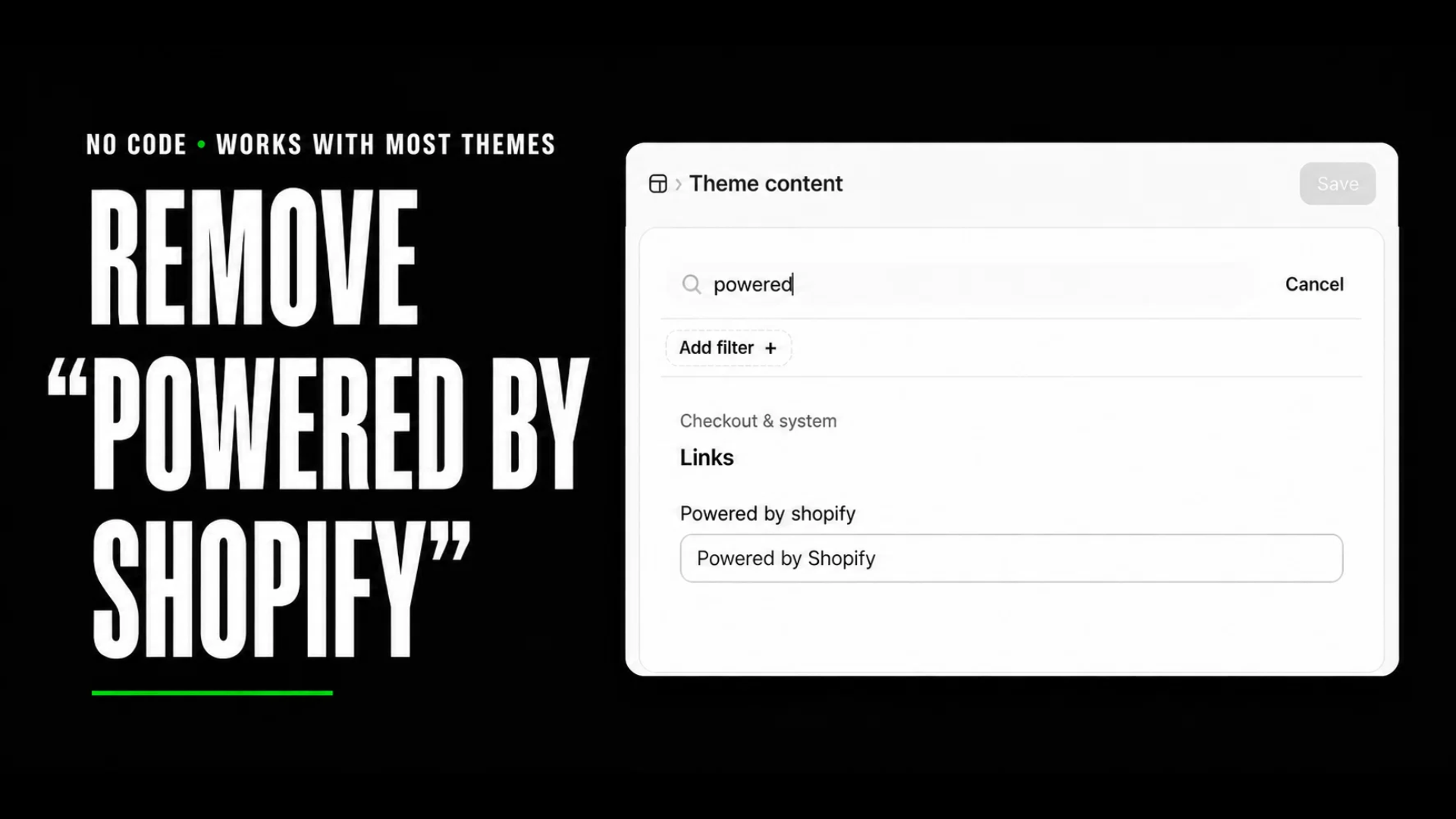 How to Remove “Powered by Shopify” Without Editing Code
