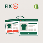 CheckoutWorks Shopify fix service showing a broken interface restored to working order.