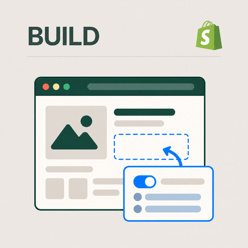 CheckoutWorks Shopify development service showing a feature module added to an interface.