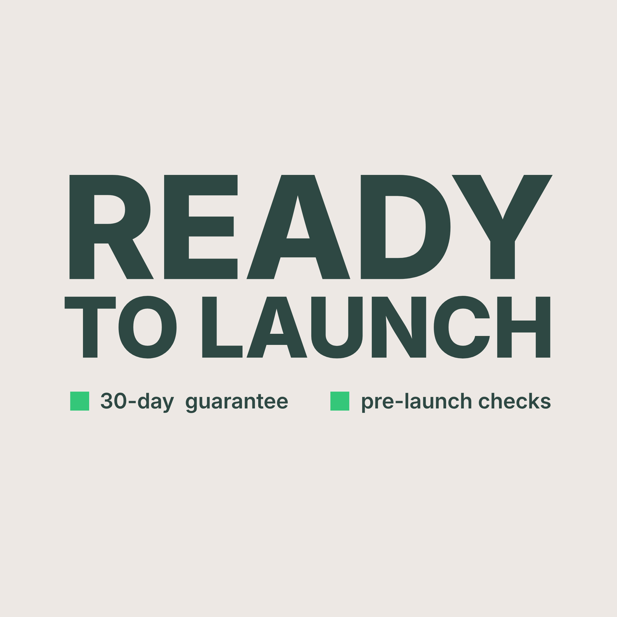 Standard Shopify store setup ready to launch, with pre-launch checks.